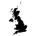 The United Kingdom of Great Britain and Northern Ireland map, detailed web vector illustration Royalty Free Stock Photo