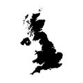 The United Kingdom of Great Britain and Northern Ireland map, detailed web vector illustration Royalty Free Stock Photo