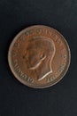 1956 united kingdom half penny George VI with IND:IMP