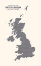 United Kingdom Hex Map Vector Isolated On Light Background Royalty Free Stock Photo