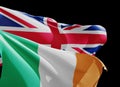 United Kingdom and Ireland flags