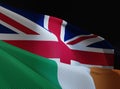 United Kingdom and Ireland flags