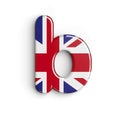 United kingdom letter B - Lower-case 3d british font - United Kingdom, London or brexit concept Royalty Free Stock Photo