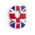 United kingdom letter G - Small 3d british font - United Kingdom, London or brexit concept Royalty Free Stock Photo