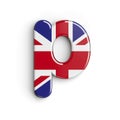 United kingdom letter P - Lowercase 3d british font - United Kingdom, London or brexit concept Royalty Free Stock Photo