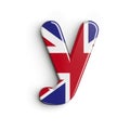 United kingdom letter Y - Small 3d british font - United Kingdom, London or brexit concept Royalty Free Stock Photo