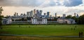 2016 United Kingdom London Greenwich view to the central london and Canary wharf. Really industrial panorama Royalty Free Stock Photo