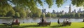 United Kingdom, London, Hyde Park, a huge park in the city centre offering the opportunity to relax and enjoy nature