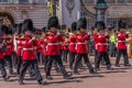 United Kingdom, London - July 29, 2022: Musicians at the changing of the Guard in front of the Royal Buckingham Palace Royalty Free Stock Photo