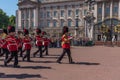 United Kingdom, London - July 29, 2022: Musicians at the changing of the Guard in front of the Royal Buckingham Palace Royalty Free Stock Photo