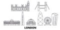 United Kingdom, London line travel skyline set. United Kingdom, London outline city vector illustration, symbol, travel