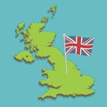 United kingdom map Royalty Free Stock Photo