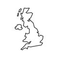 United Kingdom map icon isolated on white background. Royalty Free Stock Photo