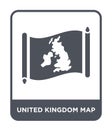 united kingdom map icon in trendy design style. united kingdom map icon isolated on white background. united kingdom map vector Royalty Free Stock Photo