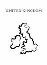 The United Kingdom map Royalty Free Stock Photo