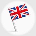 United Kingdom map pin flag. 3D realistic vector illustration Royalty Free Stock Photo