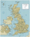 United Kingdom map with selectable territories. Vector