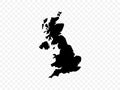 United Kingdom map on transparent background. Vector illustration Royalty Free Stock Photo