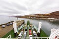 Big ship transporting cars and pasenger from the Mallaig port to Isle of Skye