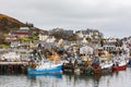 Overcast view of the Mallaig port