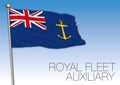 Royal Fleet Auxiliary flag, United Kingdom, vector illustration