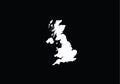 United Kingdom outline map country shape Royalty Free Stock Photo