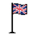 United Kingdom pixel flag icon. Royalty Free Stock Photo
