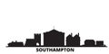 United Kingdom, Southampton city skyline isolated vector illustration. United Kingdom, Southampton travel black Royalty Free Stock Photo