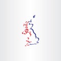 united kingdom stylized icon vector map Royalty Free Stock Photo
