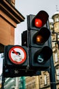 United Kingdom Traffic Lights At Junction Royalty Free Stock Photo