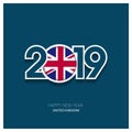 2019 United Kingdom Typography, Happy New Year Background