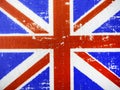 United Kingdom UK flag with grunge texture background. Royalty Free Stock Photo