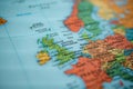 United Kingdom, UK on a map. Selective focus on label Royalty Free Stock Photo