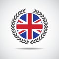 United Kingdom,of vector flag, icon sticker. Royalty Free Stock Photo