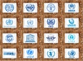 United nations agencies logos and icons