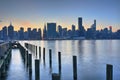 New York City Skyline Sunset Royalty Free Stock Photo