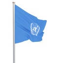 United Nations flag. Isolated on white. Illustration Royalty Free Stock Photo