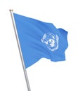 United Nations flag. Isolated on white. Illustration Royalty Free Stock Photo