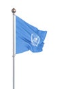 United Nations flag. Isolated on white. Illustration