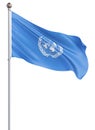 United Nations flag. Isolated on white. Illustration