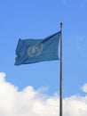 United Nations Flag at UN Headquarter Royalty Free Stock Photo
