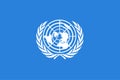 United Nations flag vector illustration. UN symbol.