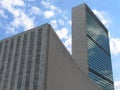 United Nations General Assembly and Secretariat Buildings, Landscape View Royalty Free Stock Photo