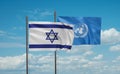 United Nations and Israel flag