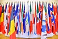 United Nations Organization members flags Royalty Free Stock Photo