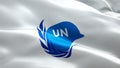 United Nations Peacekeeping UN flag video. National 3d Peace Operations logo Slow Motion video. United Nations Peacekeeping UN Fla