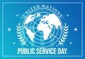 United Nations Public Service Day Vector Illustration with Publics Services to the Community in the Development Process