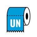 United Nations on the toilet paper. UN as weak, worthless and useless international organisation