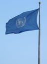 United Nations and Unitred States Flags Royalty Free Stock Photo