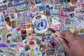 United Nations - Worldwide Postage Stamps Royalty Free Stock Photo